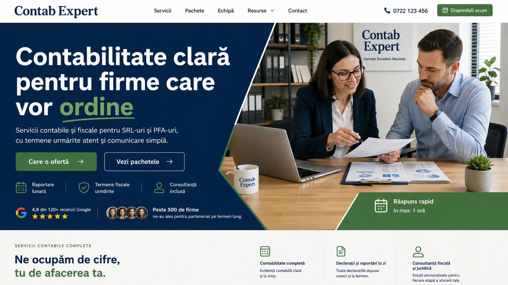 Accounting website design - bold local brand