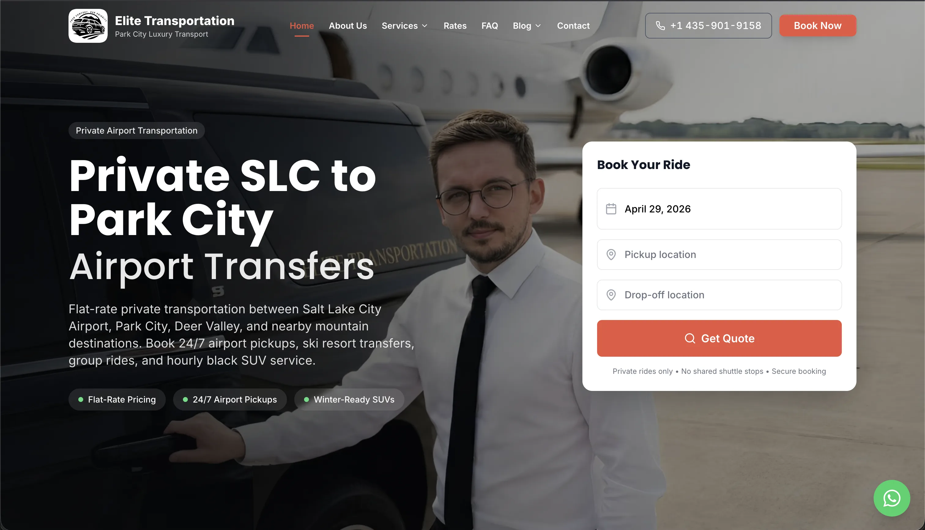 Elite Transportation website design